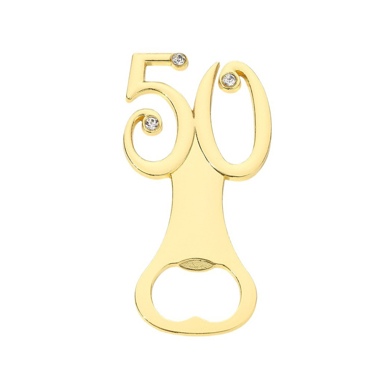 50 Gold Wedding Anniversary Beer Bottle Openers