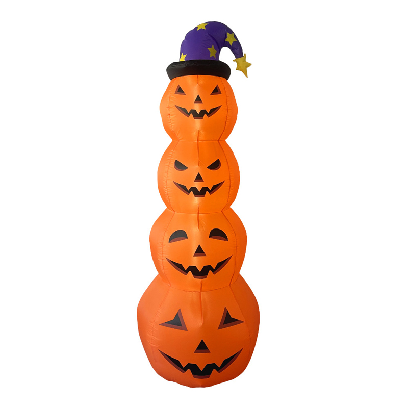 8FT Halloween Inflatable Stacked Pumpkins