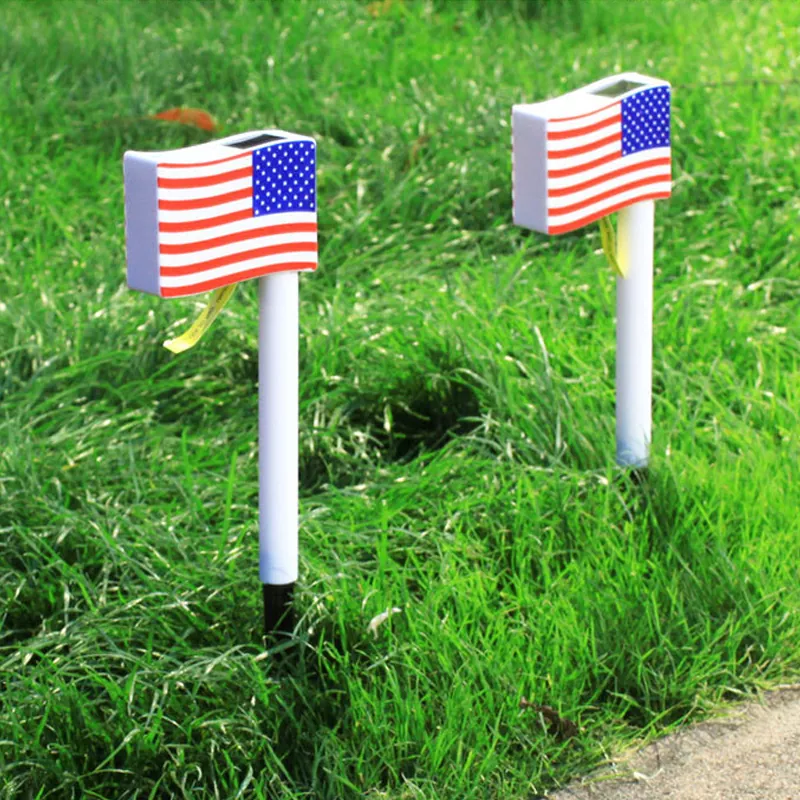 American Flag Ground-in Outdoor Path Light