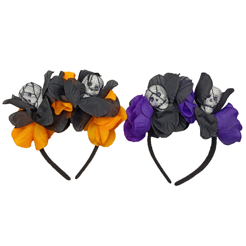 Artificial Flower Foam Skull Ghost Hairbands