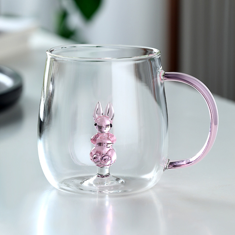 Baby Glass Mugs Cup For Milk With Handle