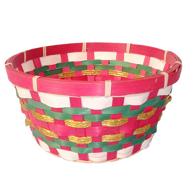 Bamboo Woven Colorful Easter Basket