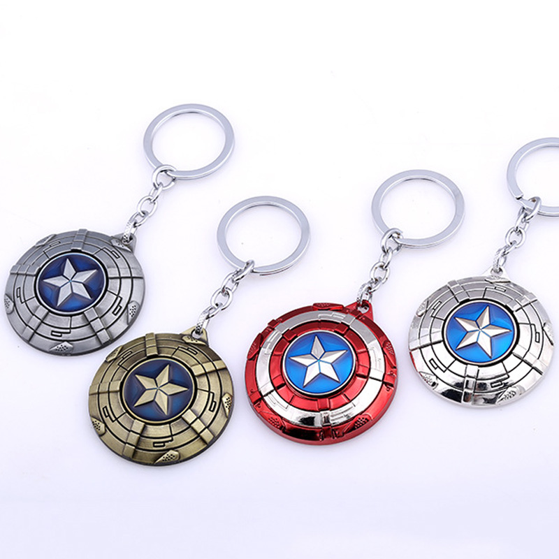 Captain America Shield Metal Keychain