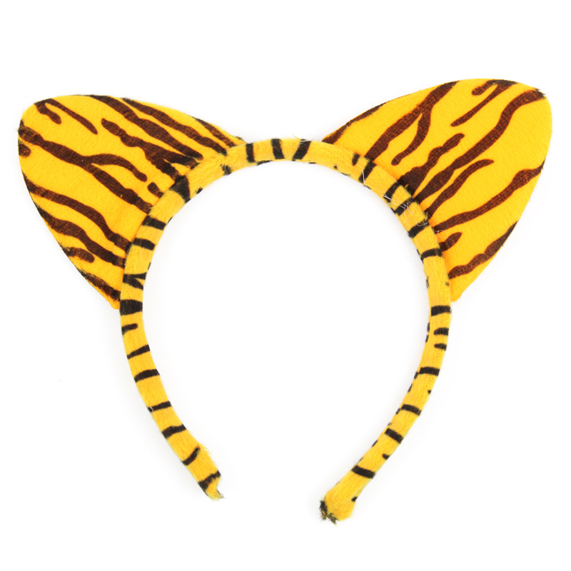 Cartoon Tiger Zebra Leopard Cow Ears Headband