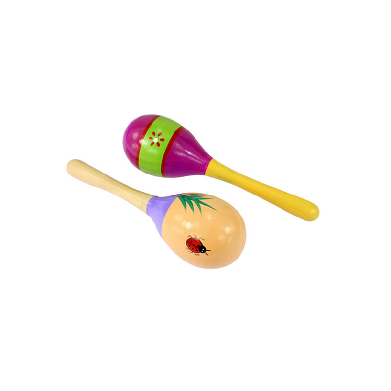 Colorful hollow wooden balls Sand Hammer