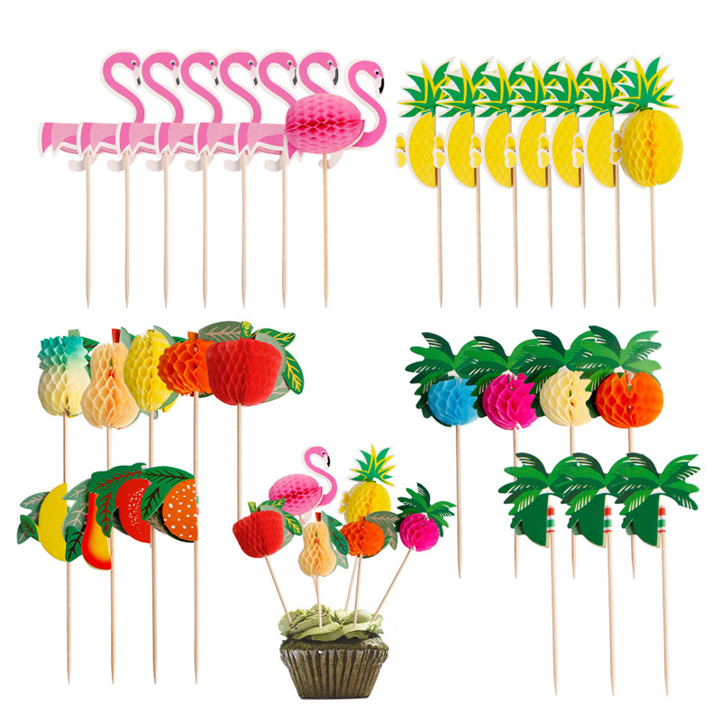 Creative Fruit Pineapple Fruit Flamingo Honeycomb Straw