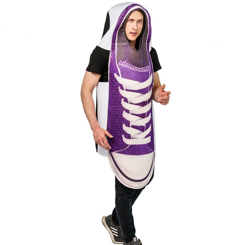 Funny Shoe Cosplay Purple Canvas Shoe Costume