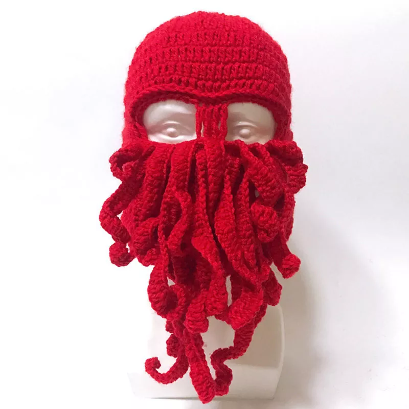 Halloween Balaclava Ski Mask Octopus Knitted Hat