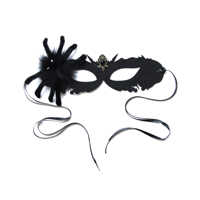 Halloween Black Spider Death Mask