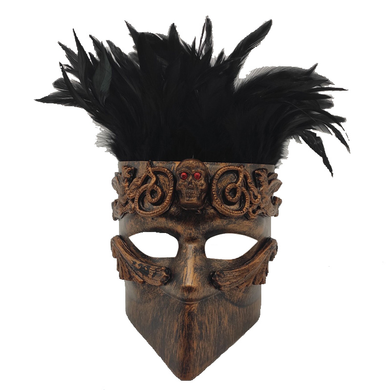 Halloween Feather Mask