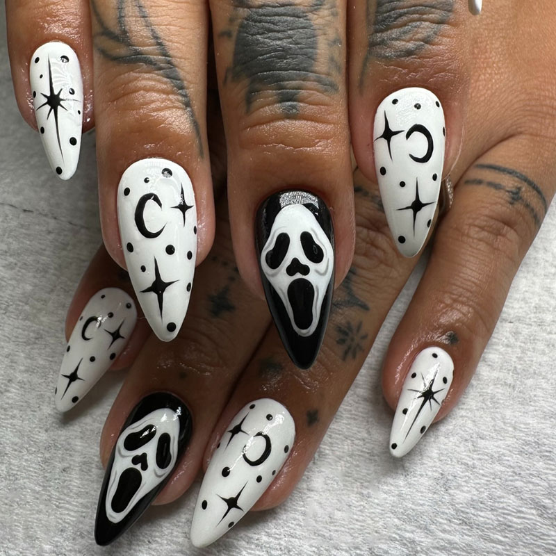 Halloween Ghost Fake Nail