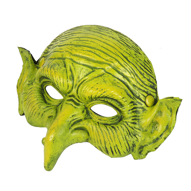 Halloween Masquerade Foam Scary Green Half Face Mask