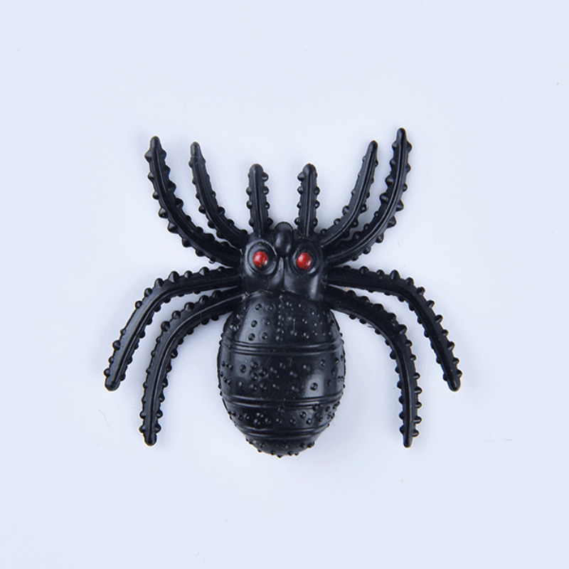 Halloween Plastic Black Spiders