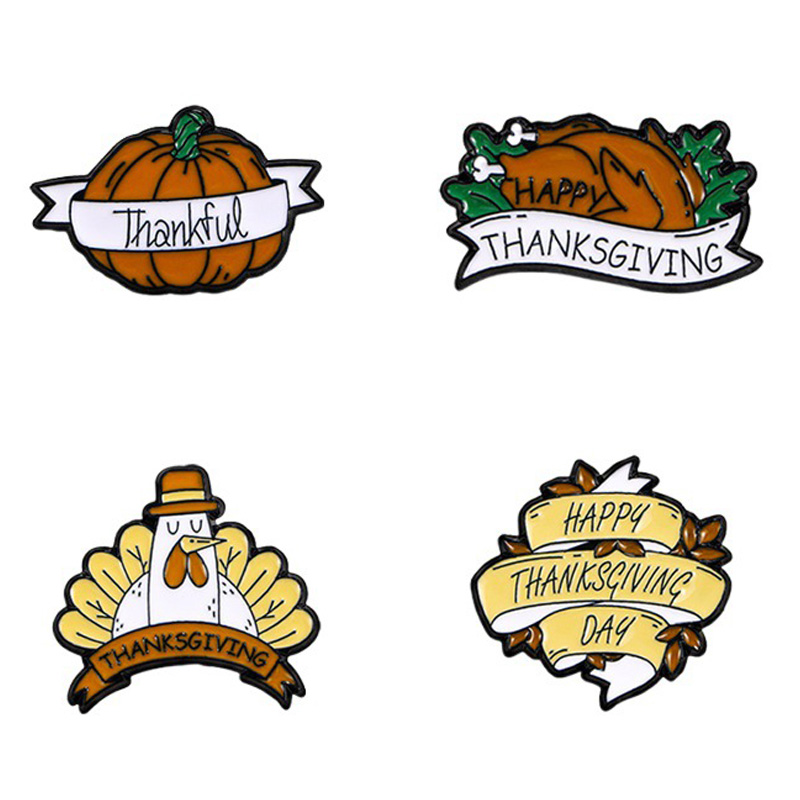 Happy Thanksgiving Day Celebrate Lapel Pin