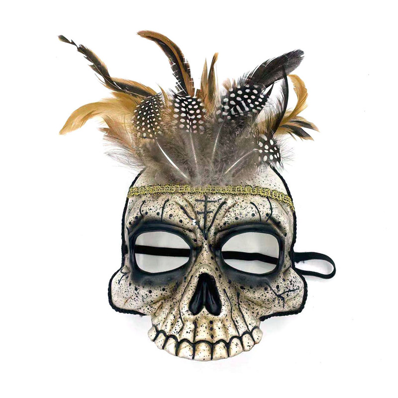 Indian Feather Halloween Scary Mask