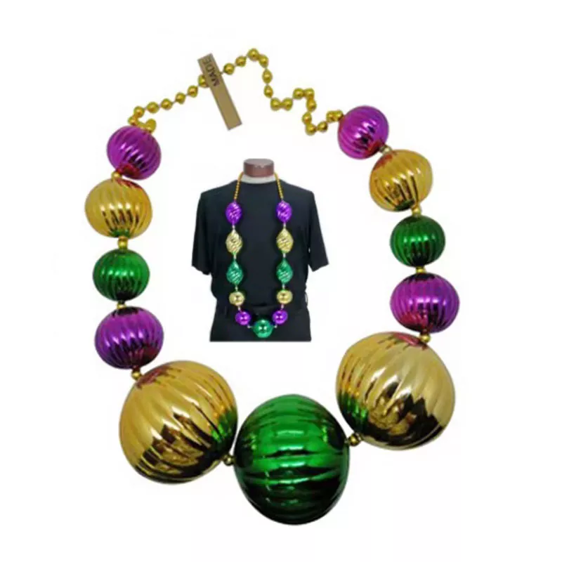 Jumbo Mardi Gras Bead Necklace