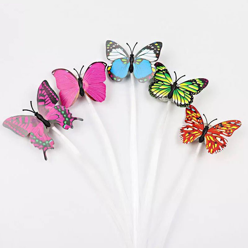 LED Lights Butterfly Hair Clips With Glow Fibers