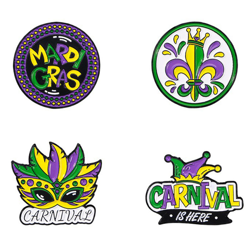 Mardi Gras Pin Badge