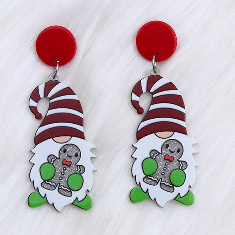 New Christmas studs Santa Claus earrings