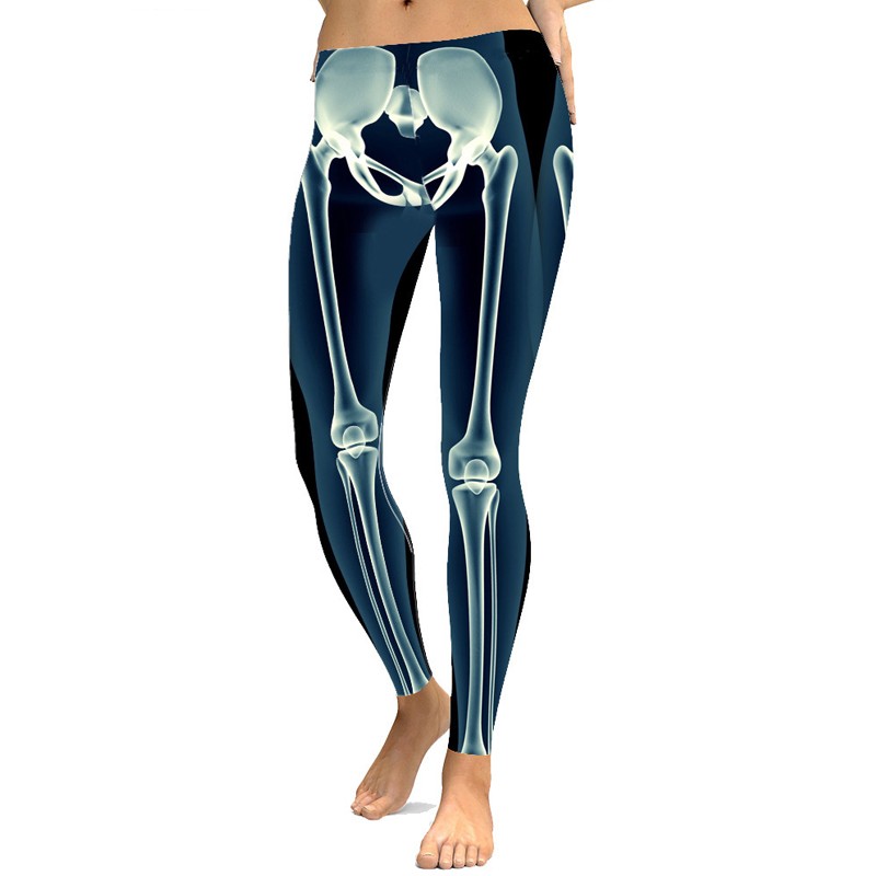 New party carnival halloween printed skeleton leggings