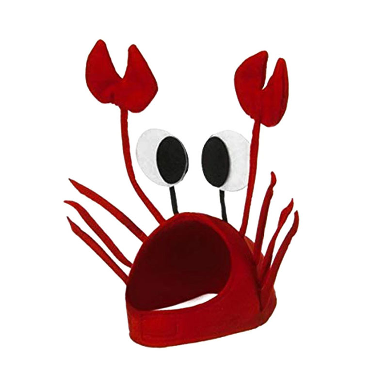 Party Costume Plush Red Crab Hat