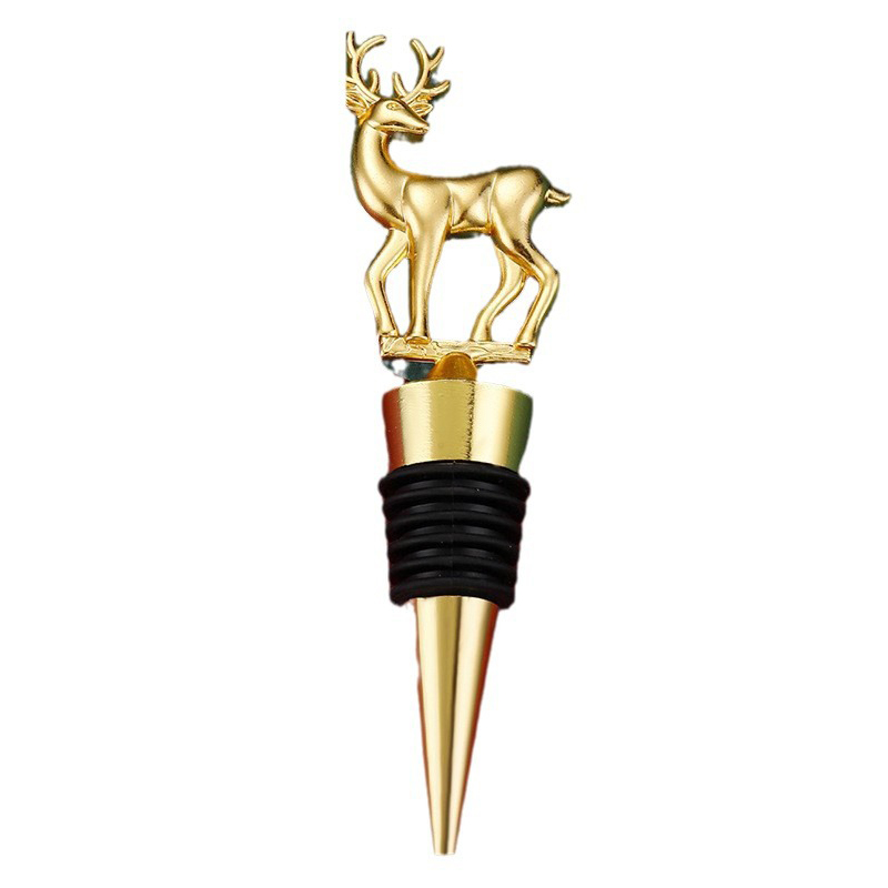 Party Gold Elk Wine Bottle Stopper