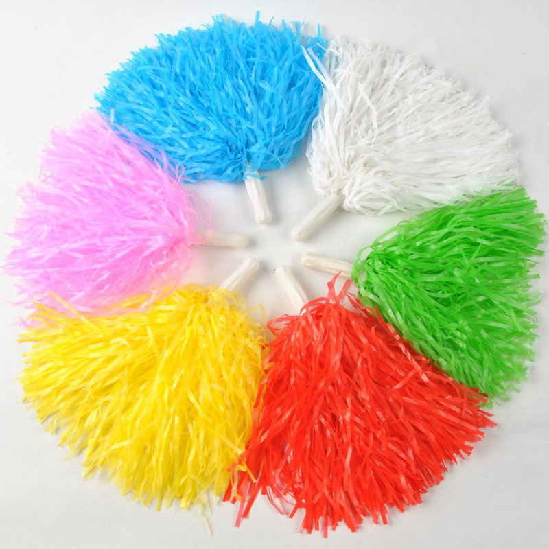 Plastic Cheerleading Pom Poms With Handle