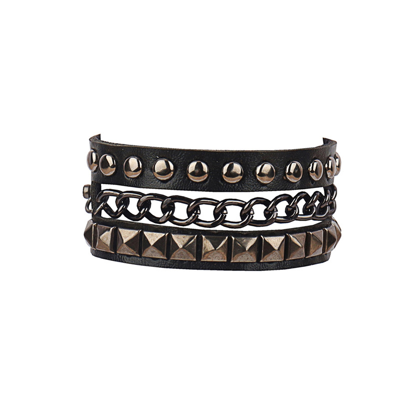 PU Leather Studded Bracelet