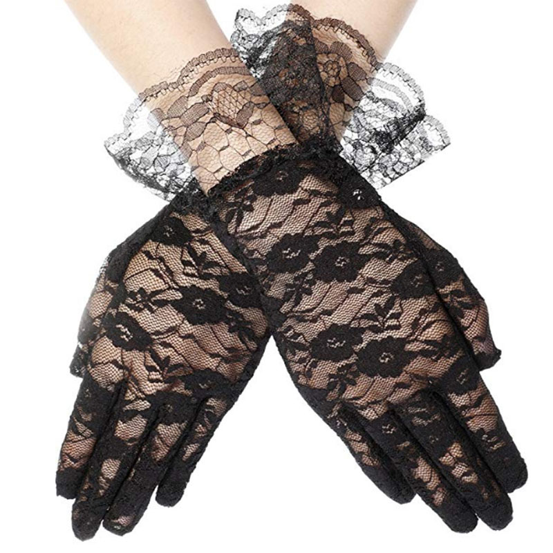 Elegant Embroidery Bridal Wedding Gloves