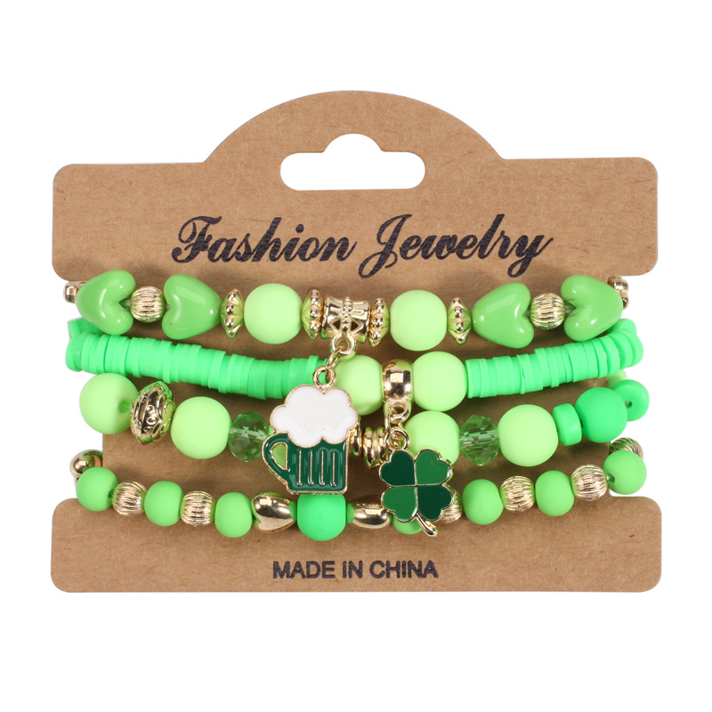 St Patrick's Day Bracelets Charm Beaded