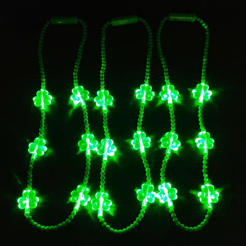 St Patrick's Day LED Shamrock Necklace