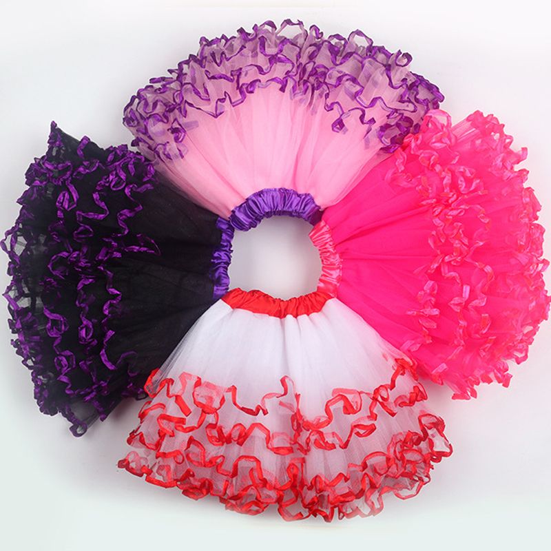 Rainbow Dance Skirt Little Girls Ballet Tutu Mini Skirts