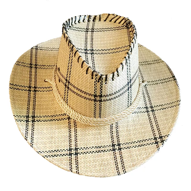 Man Wide Brim Rush grass Beach Straw Hat