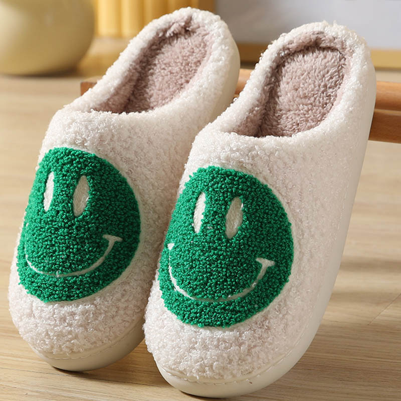 women home cute cartoon indoor smiley slippers